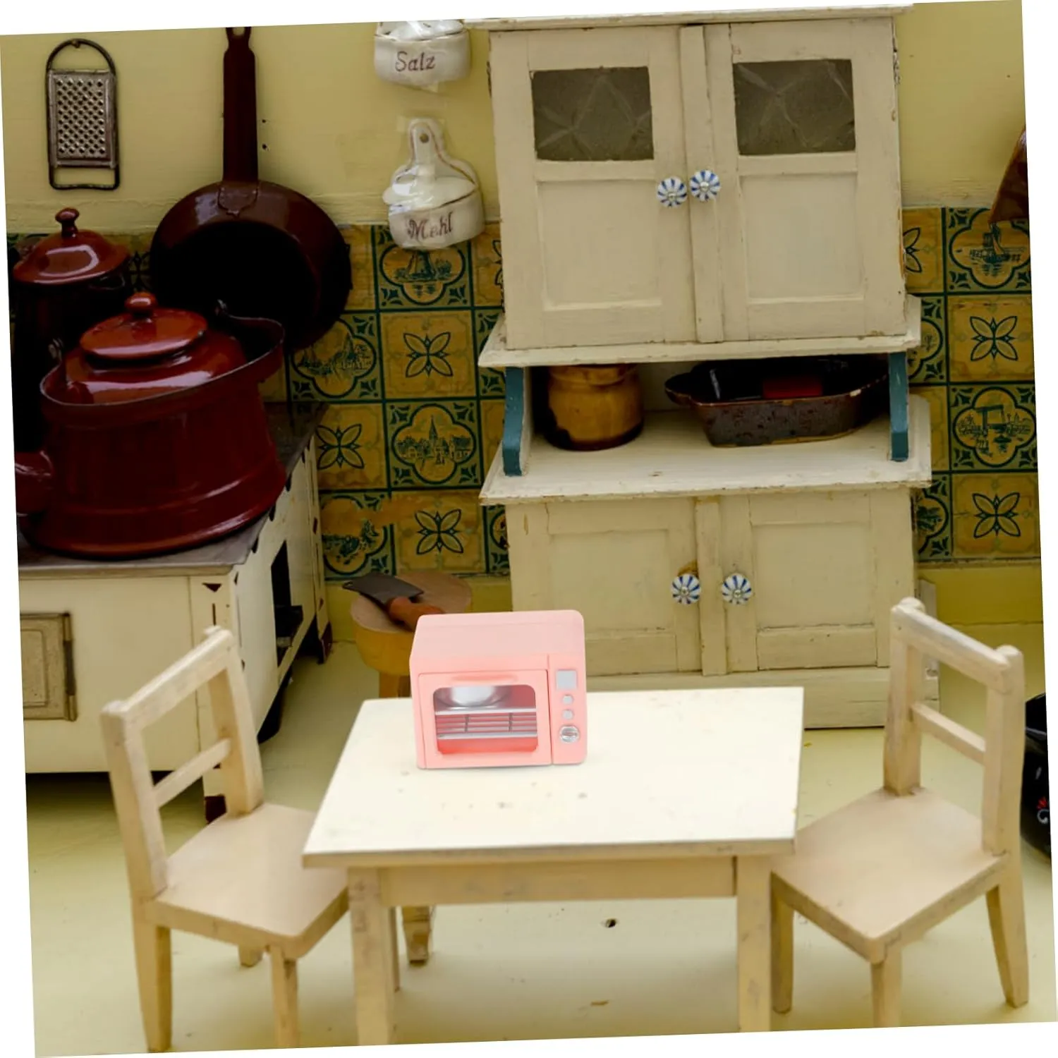 Compact and Sturdy Design Toy for Creative demolition August flowerpot nephew mile impenetrable Play and Dollhouse Accessories VANZACK 4pcs Miniature Oven Model for Dollhouse Kitchen Decor 