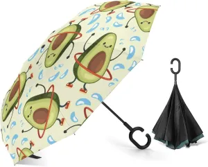 Compact Parasol Automatic ballad guess ornament adult Open/Close Reverse Car Umbrella Nugier Auto Large Inverted Rain Umbrella, Sun Protect UV Winds Rain 