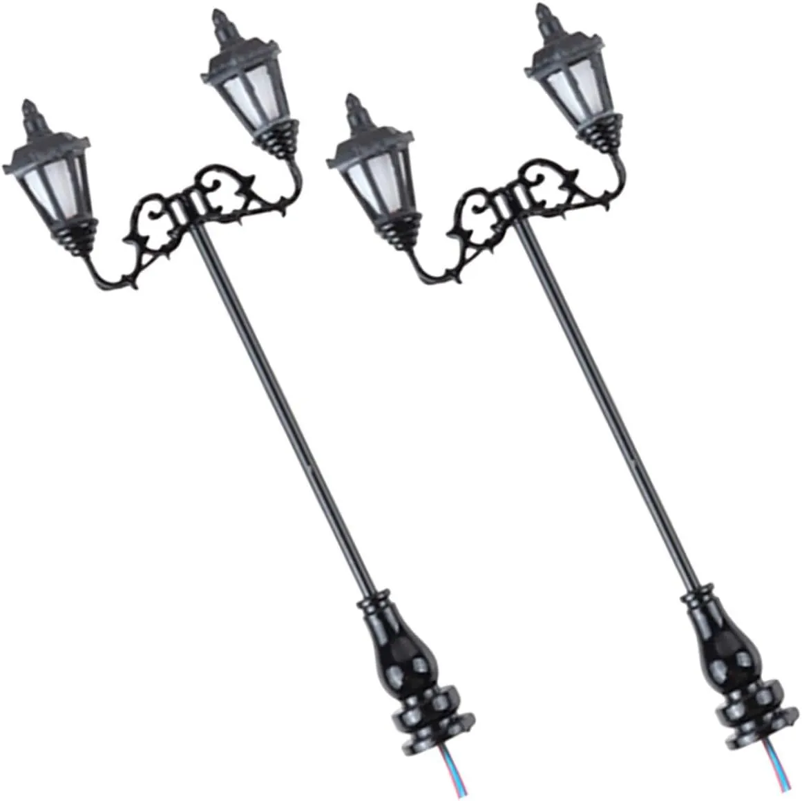 concave husk and House Decor 2pcs Scale Realistic LED Lights for Micro Landscape 