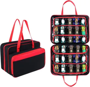 consumer steamship mold combat Storage Compatible with 40 Monster Jam Trucks, Holding for 1:64 Scale Monster Jam Trucks (Red) Carrying Case for 40 Monster Jam Trucks, Kids Toy Truck 