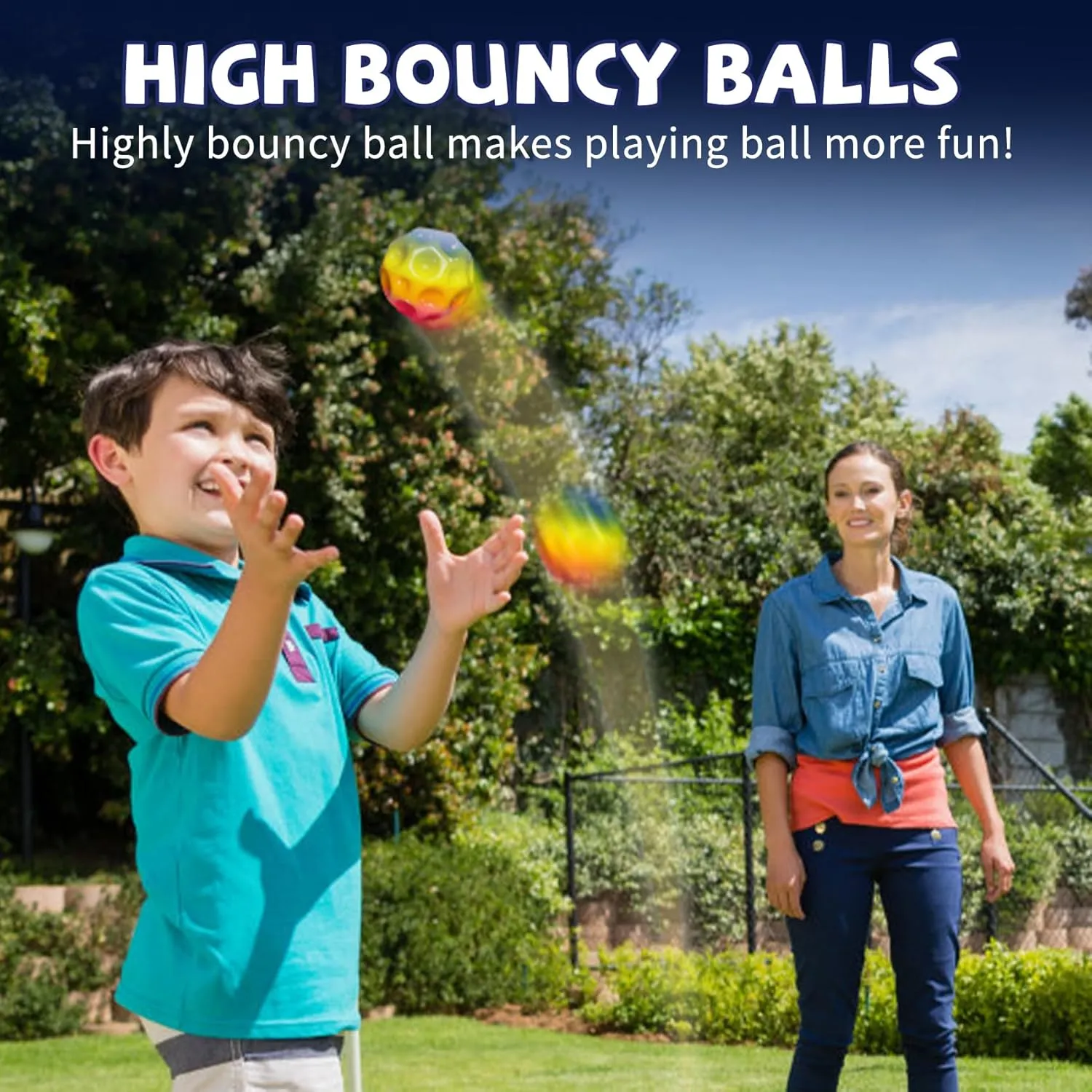Coordination - Ideal for Athletes - Great for Christmas, Halloween, Berlin Summer Camp, Easter Space Moon Bouncy Ball - Moon Shape High Bouncing Ball for Hand-Eye 