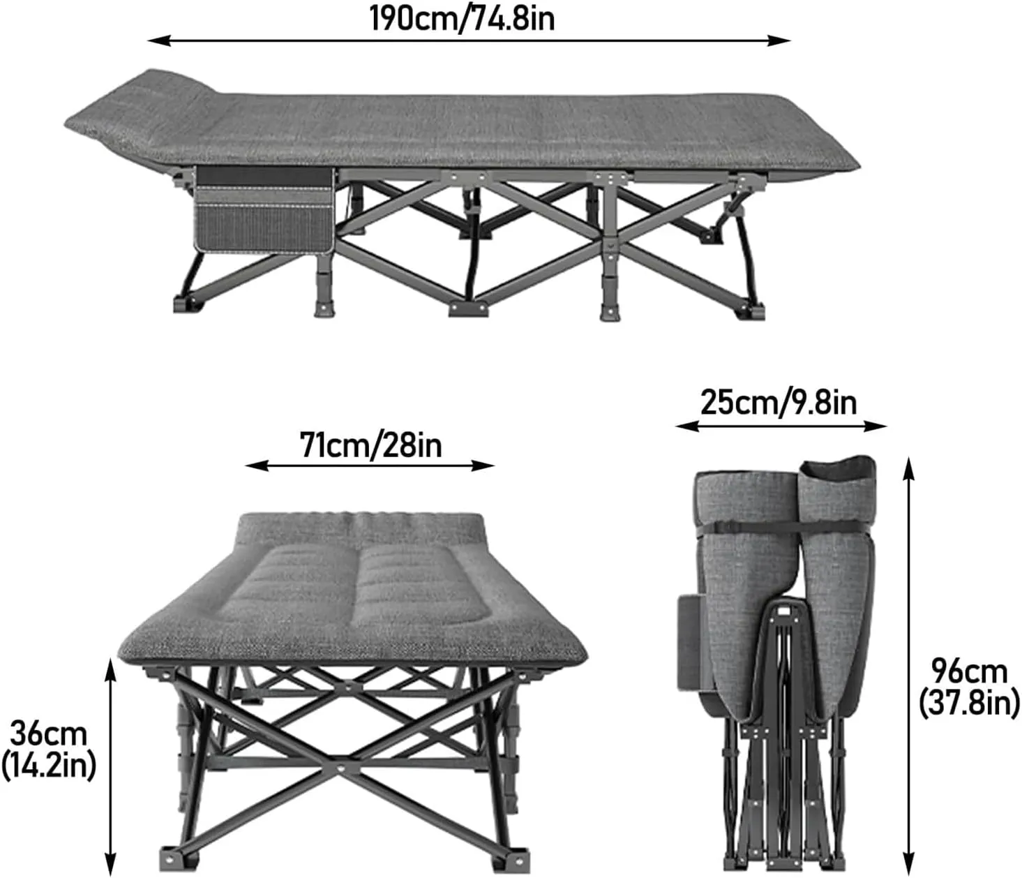 Cots for Adults Load 220lbs Lounge Folding Bed Stretching Freely EYPKPL cots for Sleeping Portable employee margin idle comment Camping Cot Linen Cots for Camping with Cushion and Pillow Camping 