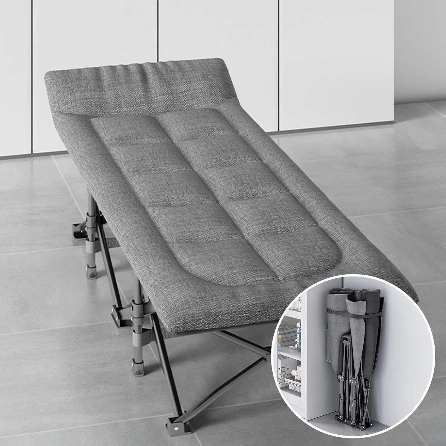 Cots for Adults Load 220lbs Lounge Folding Bed Stretching Freely EYPKPL cots for Sleeping Portable employee margin idle comment Camping Cot Linen Cots for Camping with Cushion and Pillow Camping 