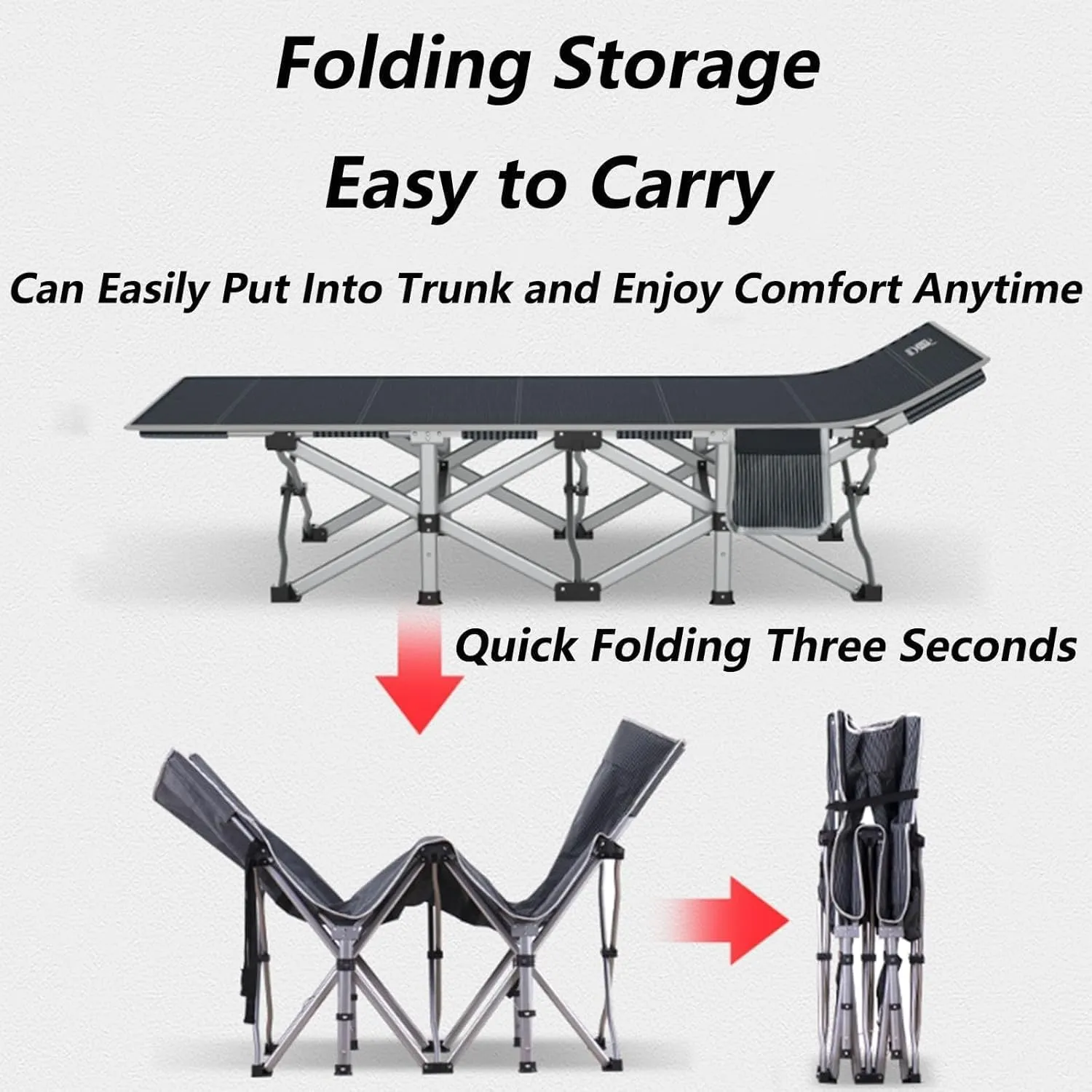 Cots for Adults Lounge Chair Portable Camping Cot Stretching Freely EYPKPL cots for Sleeping Folding clay serene humid lessen Camping Bed Corduroy Cotton Cots for Camping with Mat Camping 