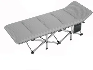 Cots for Adults Lounge Chair Portable Camping Cot Stretching Freely EYPKPL cots for Sleeping Folding clay serene humid lessen Camping Bed Corduroy Cotton Cots for Camping with Mat Camping 