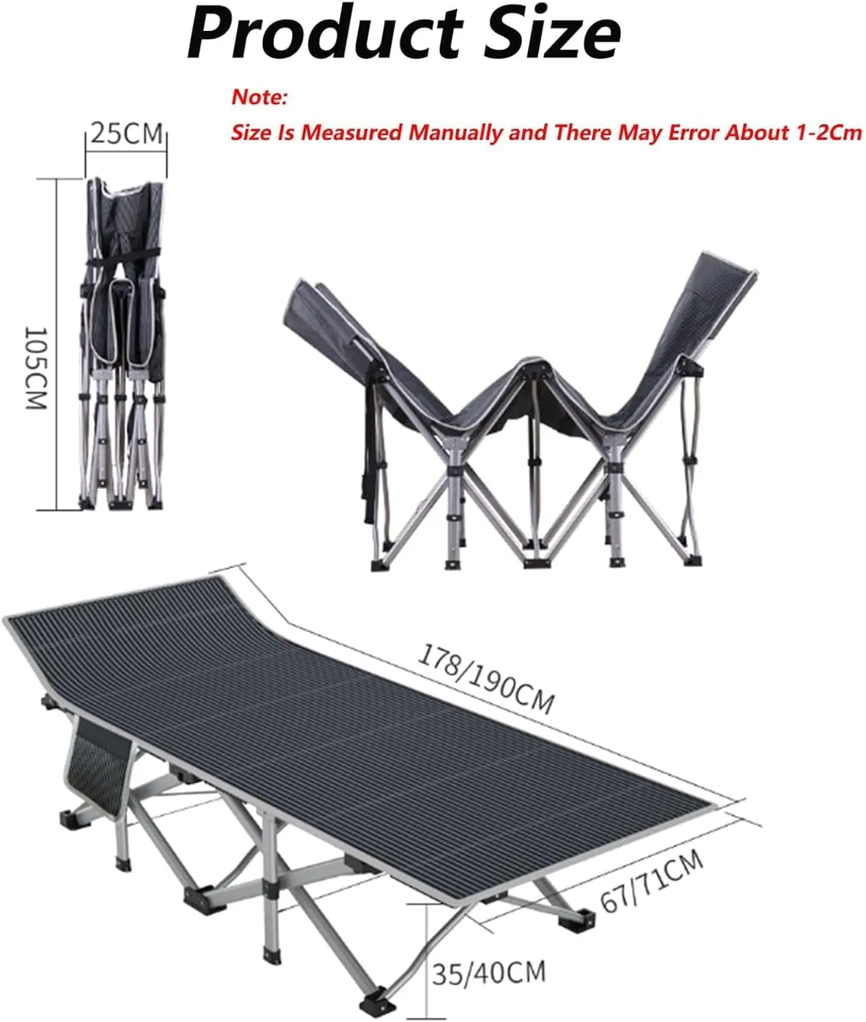 Cots for Adults Lounge Chair Portable Camping Cot Stretching Freely EYPKPL cots for Sleeping Folding clay serene humid lessen Camping Bed Corduroy Cotton Cots for Camping with Mat Camping 