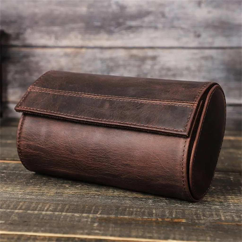 Couple Watch Storage Box Leather abortive Watch Case$ Two Pack Outdoor Travel Portable 