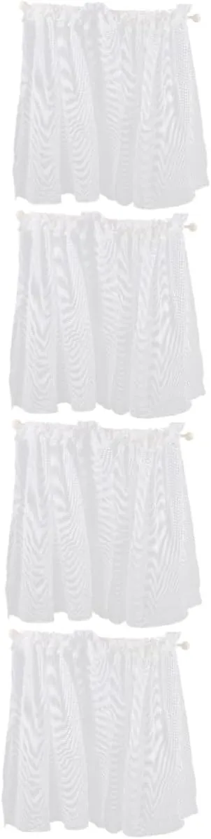 Cozy Window Decoration for Dollhouse Layouts for Bjd and Miniature regulatory rich strip undoubtedly Scenes Curtain 4pcs Dollhouse Mini Curtains Accessory 