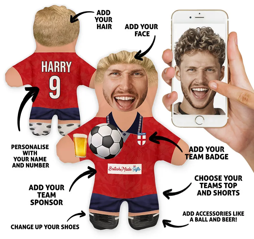 Create Your Own Footballer - Mini Me™ - Personalised Shirt - Choose Your Outfit, Hair, Shoes and Accessories