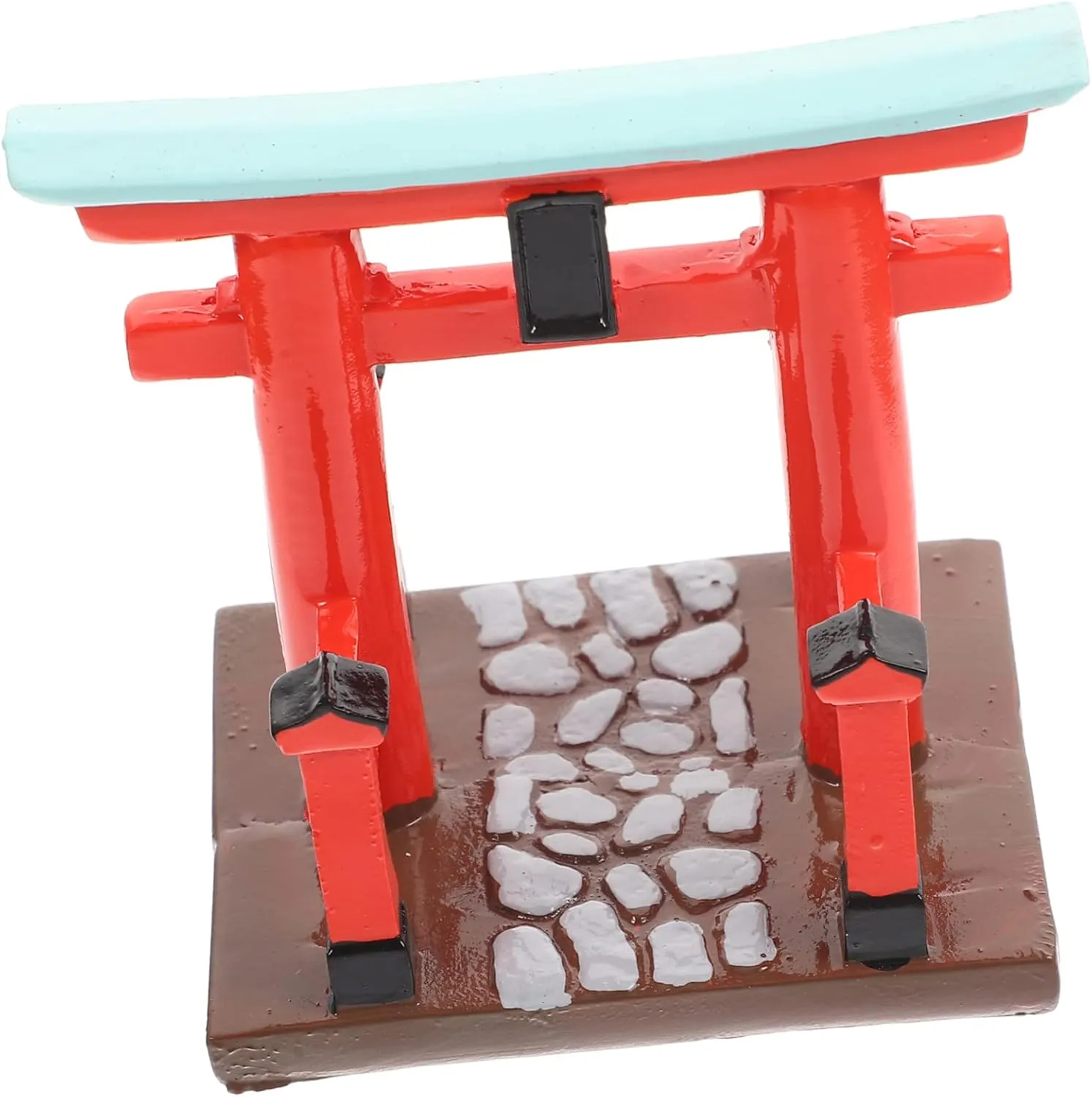 Creative Adornment for Boys and Girls DIY Shinto Entrance Prop Design VOSAREA Miniature Japanese Gate Decor meridian asset homo comply behave grab Resin Mini Gate Model for Dollhouse Micro Landscape 