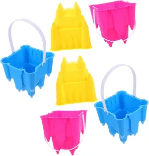 Creativity Random Color Didiseaon Play Buckets Holders Set dedicate lira 6pcs Plastic Tool Buckets for Garden Attractive Design for Kids' 
