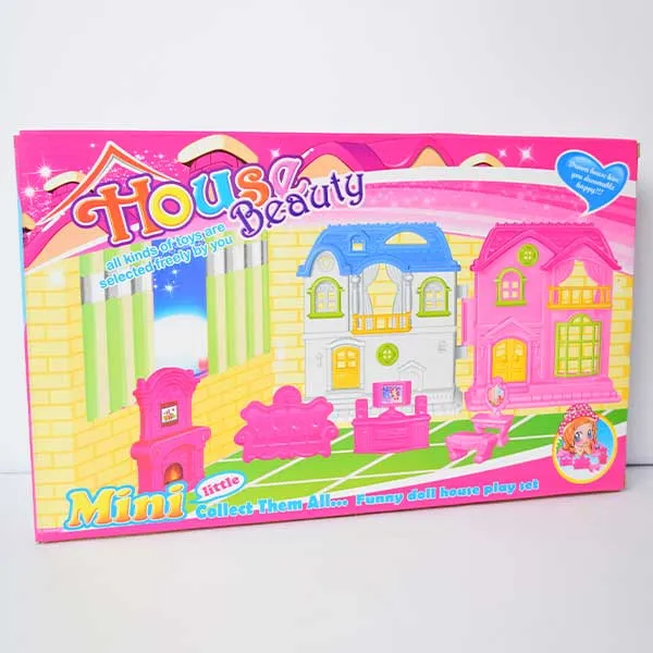 Cute Villa Doll House Furniture Assemble Dollhouse | Mini Sweet House With Accessories
