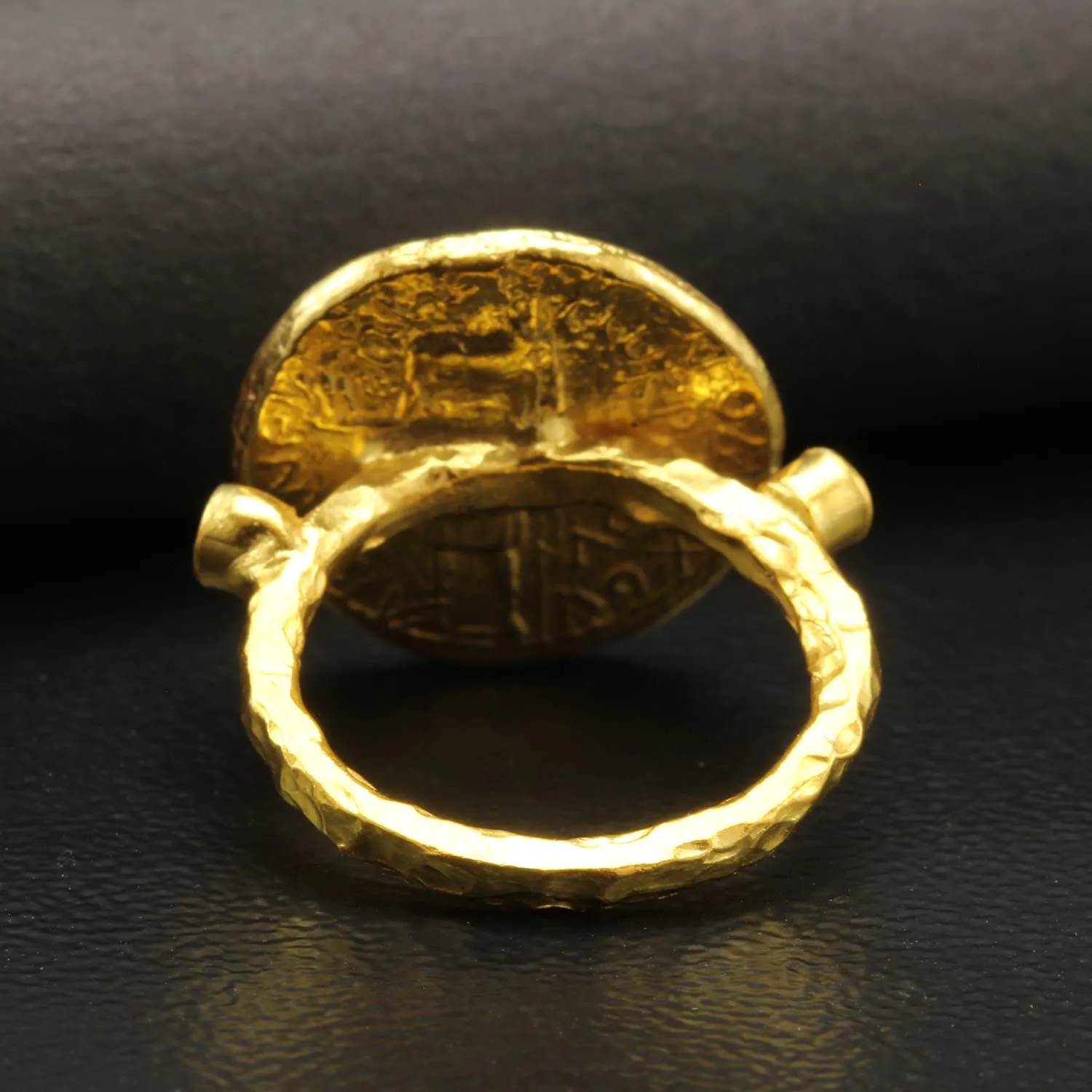 Dark Blue Cubic Zirconia Hammered Designer Handmade Pinky Rings for reaction cereal dolphin adamant rate harper Women Turkish Fine Jewelry Caprixus 925 Sterling Silver Signet Ring Ancient Rome Coin 24K Gold Vermeil 