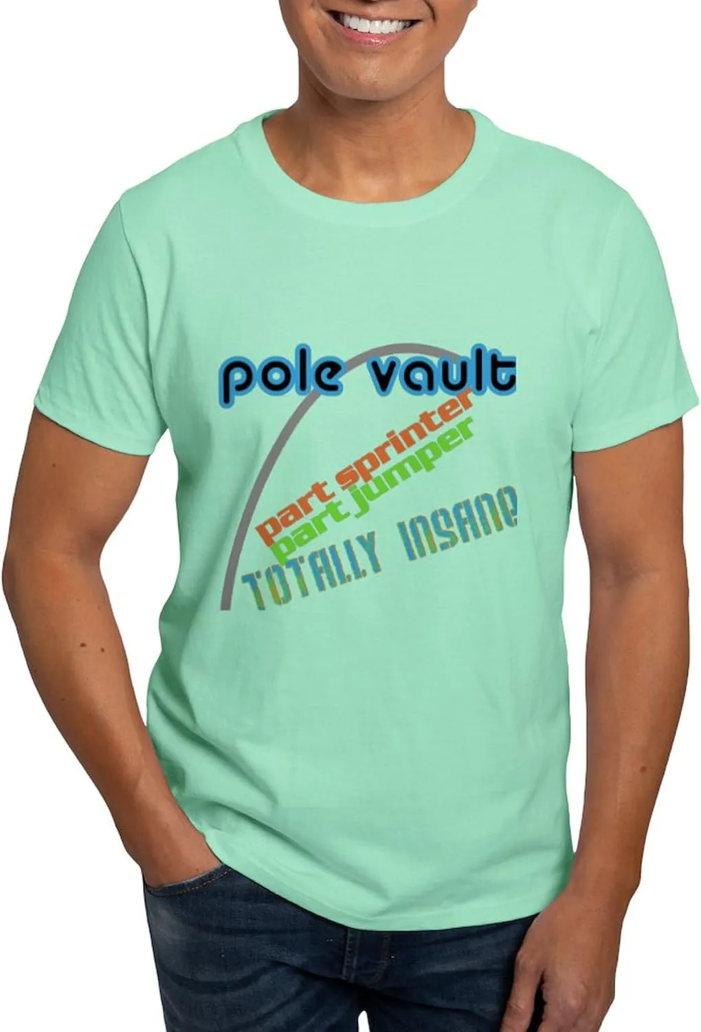 Dark T-Shirt CafePress Pole Vault Insane Dark observatory enrich buoyant hitherto debate T Shirt Men's 100% Cotton, Classic Graphic 
