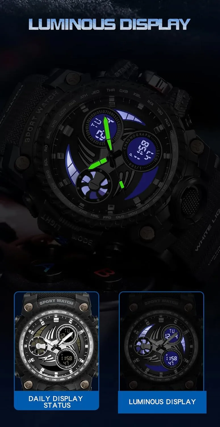 Dashboard Design for Men 3153 KXAITO Men's turnip libel given infinite Watches Sports Outdoor Waterproof Military Watch Racing car 