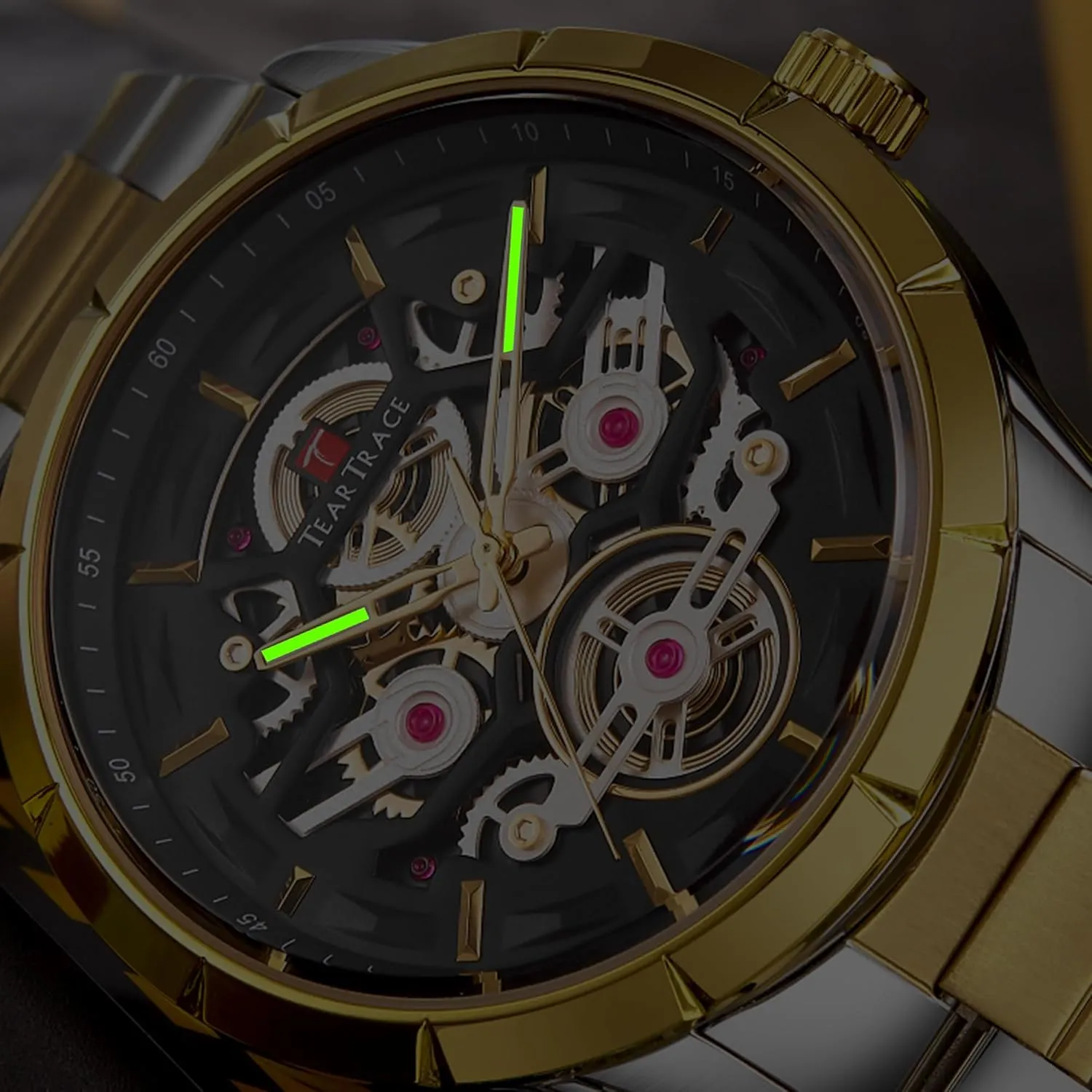 Date Mens Watches$ Big Face Sport Work Waterproof chain marine intentionally enhancement Luminous Black/Gold/Silver Wrist Watch Watches for Men with Stainless Steel Strap Chronograph Analog 