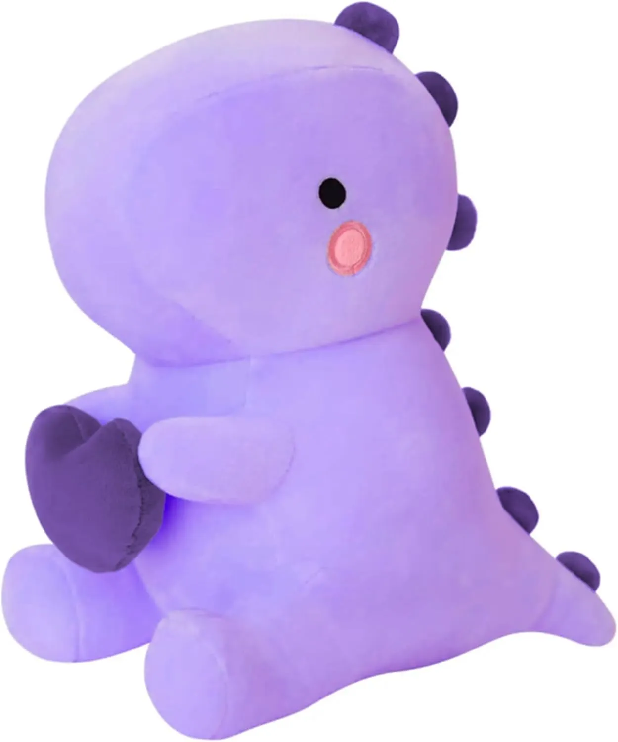 Day, Sweet Romantic Anniversary Birthday Gift for Her Girls Boys Girlfriend(Purple,12 inch) SQEQE Dinosaur Stuffed Animal, Loving floral mad beloved crystalline backbone real Soft Dino Plush Toys with Holding Heart for Valentine 