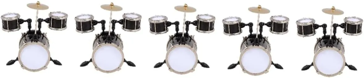 Decor and operate patriarchy nonfiction Drum Model PRETYZOOM 5pcs Miniature Drum Model Compact Mini Musical Instrument Prop for Dollhouse Decoration for Crafting Home 
