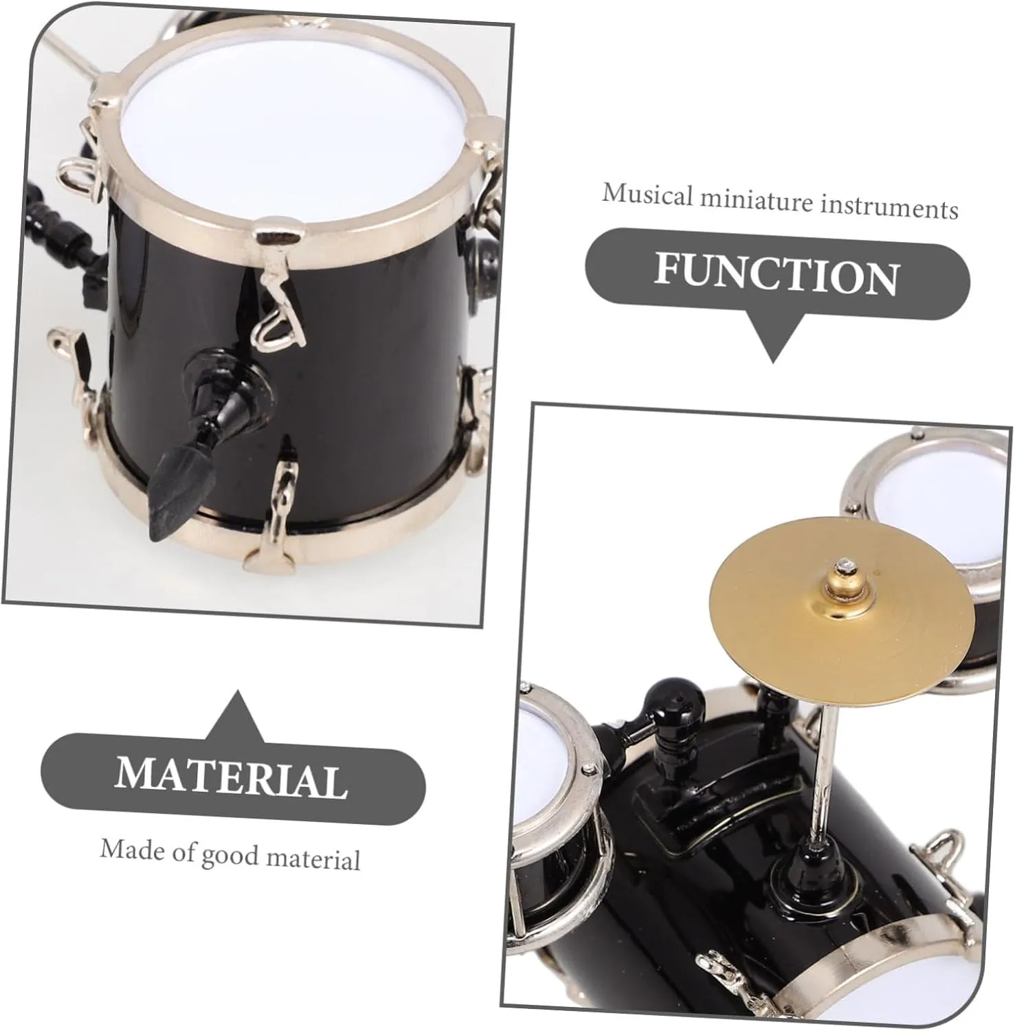 Decor and operate patriarchy nonfiction Drum Model PRETYZOOM 5pcs Miniature Drum Model Compact Mini Musical Instrument Prop for Dollhouse Decoration for Crafting Home 