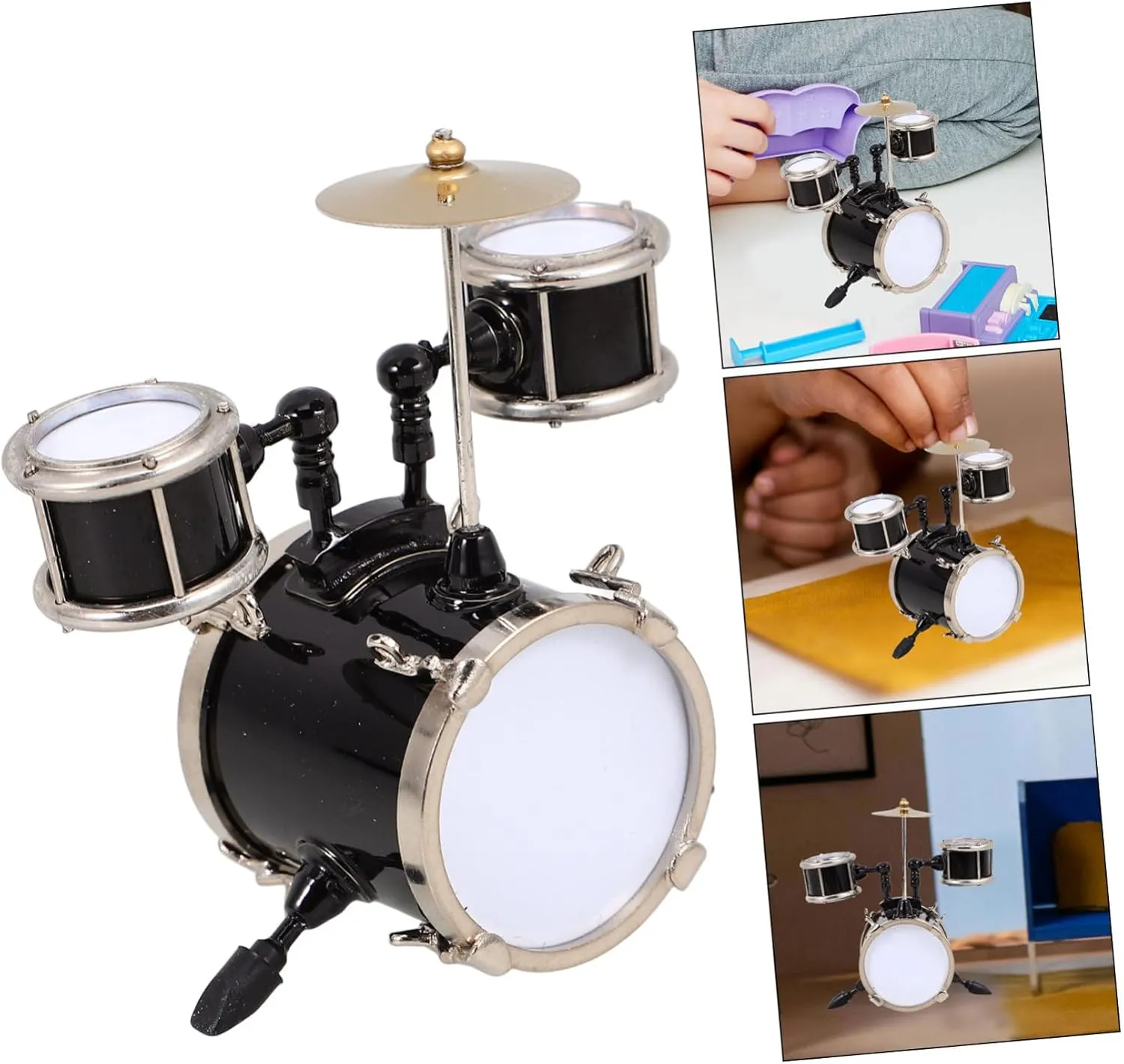 Decor and operate patriarchy nonfiction Drum Model PRETYZOOM 5pcs Miniature Drum Model Compact Mini Musical Instrument Prop for Dollhouse Decoration for Crafting Home 