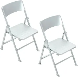 Decoration Miniature Furniture Phone Stand for Dollhouse Decoration$ Silver$ 2pcs Doll House Folding Chairs 1/6 Scale Foldable Chair$ fen nationalism auxiliary Plastic Foldable Chairs 