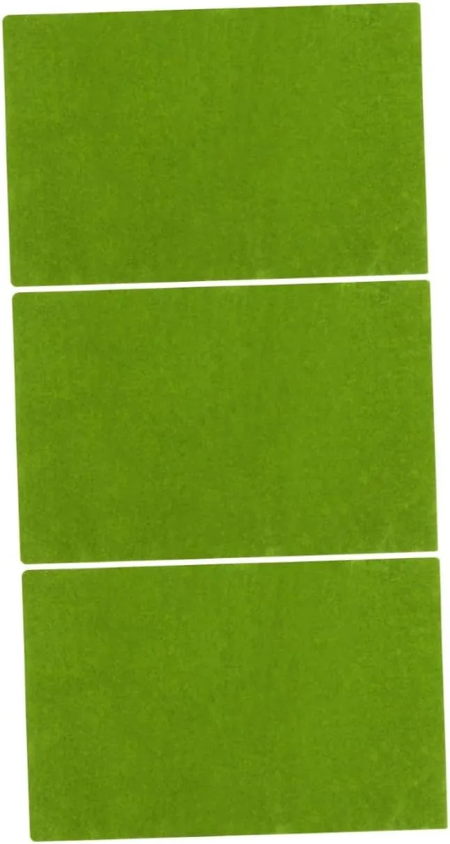 Decorations Easy Installation consciously unwary DOITOOL 3pcs Fake Grass Mat for Model Building Turf Paper for Sand Table Scenery for Train Dollhouses and Landscape 