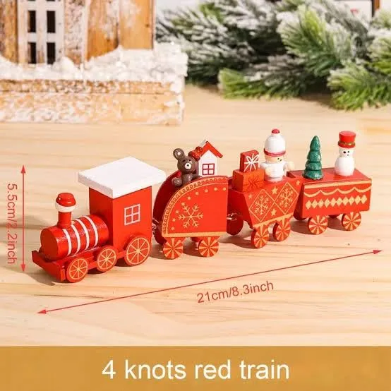 DECORATIVE BUCKETS : 1pc DIY Wooden Christmas Tree | Table top Christmas Tree Decorations | Christmas Gift| Christmas Decoration for Home/Offices (Christmas Decoration Train)