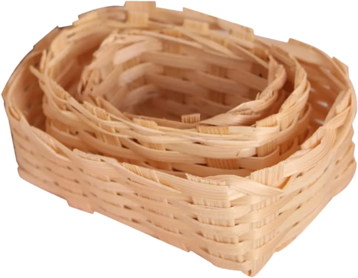 Delicate Organizing 3pcs*5 5sets Mini for Dollhouse Decor Rustic Storage Bins for Miniature Life trash agriculturally Scenes Lightweight Woven for Crafts and DIY Projects 
