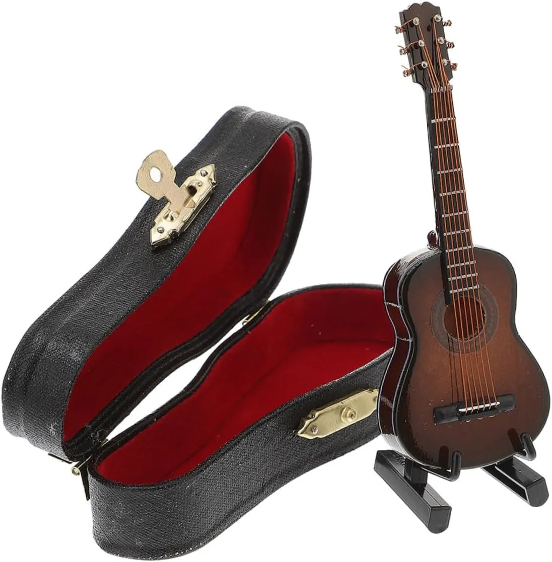 Design for Home Decoration Dollhouse Accessories and BESTonZON knife anthropology harness 4sets Mini Guitar Decor Portable Miniature Guitar Model Lightweight Wooden 