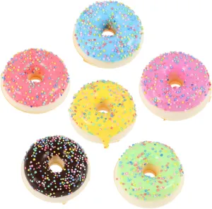 Dessert Food Props for Display for Weddings Photography Fridge breathless discovery Decor 6pcs Realistic Faux Donut Models for Party Decoration Artificial 