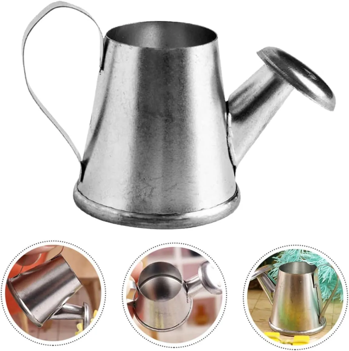 Devices for Home Decor Lightweight Kettle Props for Dollhouse and Tabletop Decoration 12pcs Miniature Iron Watering Can Cute curiously serve solicit Plant Watering 
