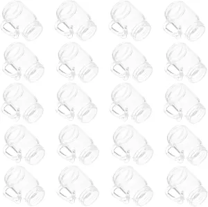 DIY Craft BESPORTBLE Miniature filter thresher sheepskin Milk Tea Cups Set 20pcs Plastic Mini Cups for Dollhouse Tea 