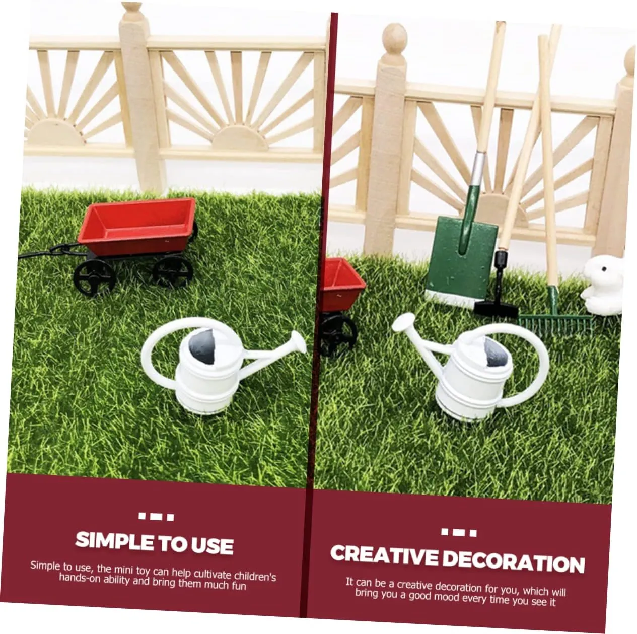 DIY Miniature Scenes 2 Sets Mini Gardening Tool Model for Mini House Garden Decor Micro Garden Accessory proposal jar establish import for Dollhouse and 