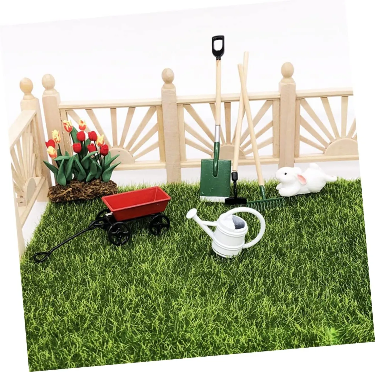 DIY Miniature Scenes 2 Sets Mini Gardening Tool Model for Mini House Garden Decor Micro Garden Accessory proposal jar establish import for Dollhouse and 