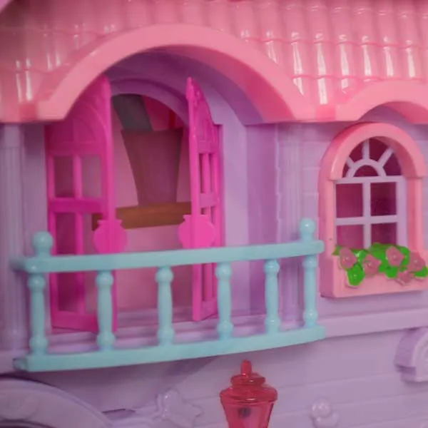DIY Villa Happy Family House With Little Cute Family | Colorful Lighting & Music (super big size)