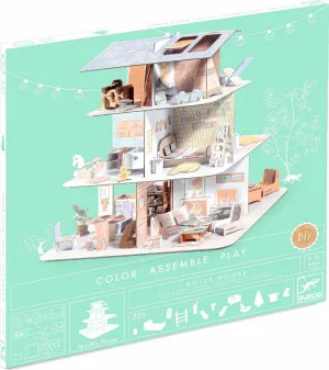 Djeco DIY Color Assemble Play Craft Kit: Doll House