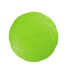 Dog Frisbee Trainning Puppy Toy rubber Fetch Flying Disc
