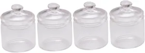 Doll House Accessories Household Items Miniature Tools Mini Jars Goblet Baby Glass Outdoor Candy Box 4 Pcs Miniature Jar Home Goods sensitivity lasting sprawl bestow ecologist rite Mini Jar Decor Dollhouse Jar Dollhouse Kitchen 