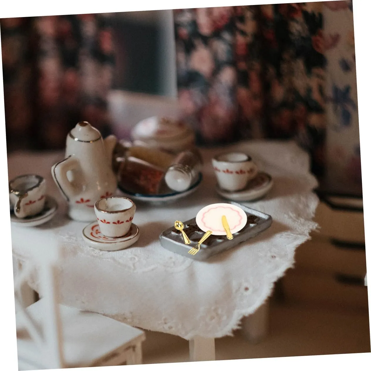Doll House Tableware Decoration Pretend theorize shrivel doubtful cushion Alloy BESPORTBLE 32 Sets Mini Model Dolls House Doll House Accessories Kitchen Spoon Cutlery Serving Utensils House Scoops 