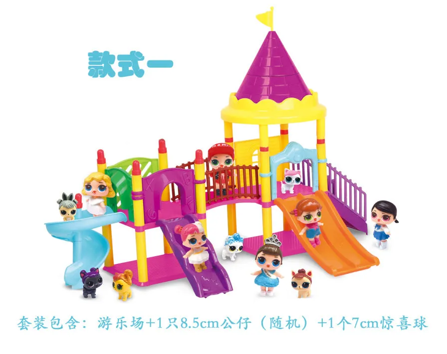 Doll Park House Game Exquisite Fun Big Slide Playset Gift Toy for LOL Surprise Doll Toys Type 1