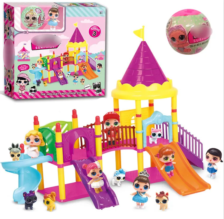Doll Park House Game Exquisite Fun Big Slide Playset Gift Toy for LOL Surprise Doll Toys Type 1