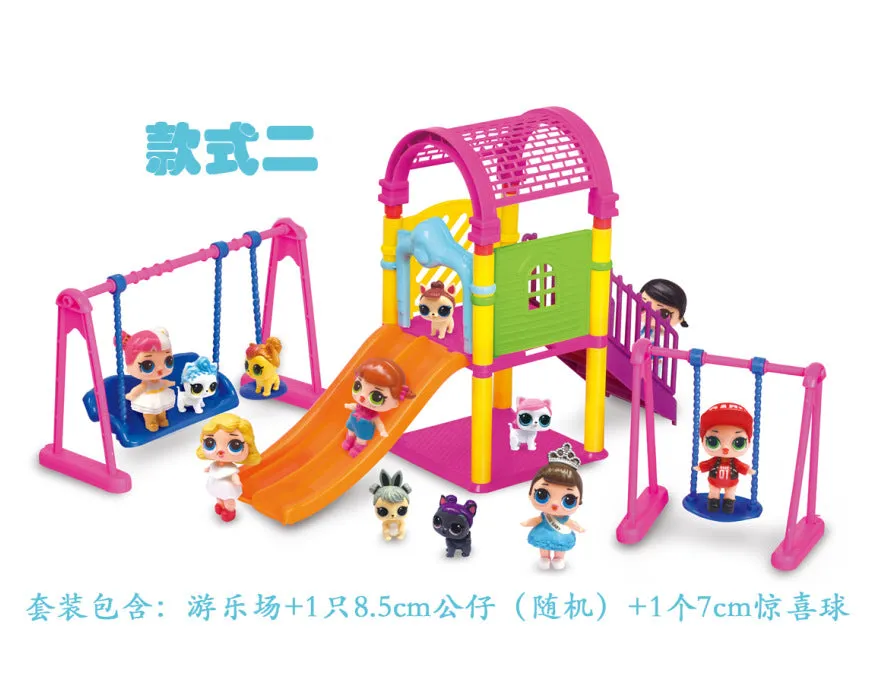 Doll Park House Game Exquisite Fun Big Slide Playset Gift Toy for LOL Surprise Doll Toys Type 1