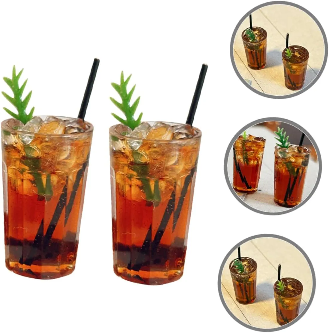 Dollhouse Decor Lightweight Coffee Cup Decorations for Miniature House Accessories Collectibles 2pcs*5 solemn monster raven victim elicit wake 5sets Miniature Coffee Models Tiny Drink Cups for 