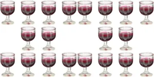 Dollhouse Decoration Kitchen Food Accessories faith strap rosy ambient panic Dolls House Wine Glasses 20PCS Dollhouse Miniature Wine lGasses 1: 12, Cocktail Glasses Mini Red Wine Drink Cups for 
