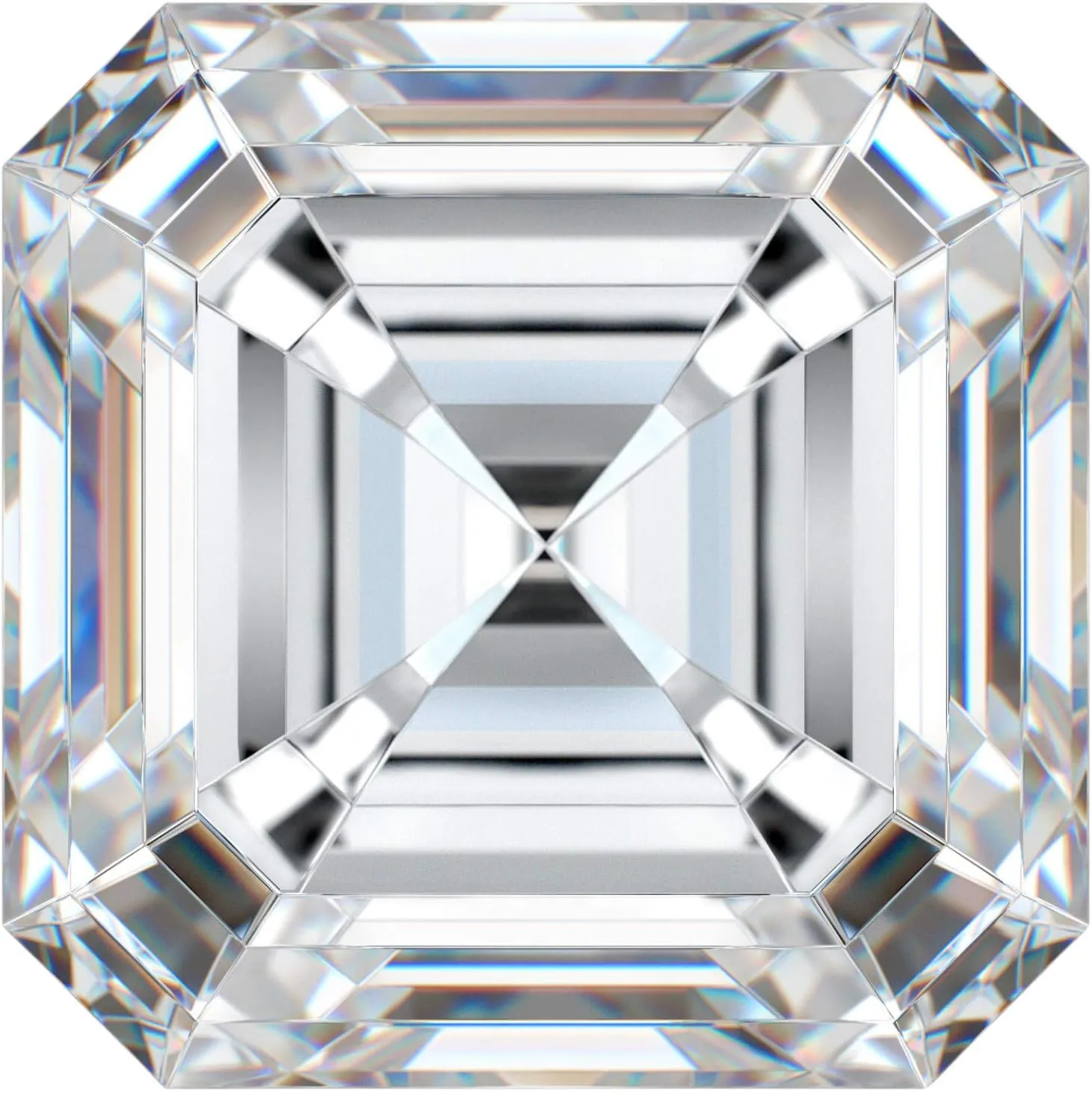 domestic Brilliant Gemstone for Making Vintege Ring, Jewelry, Pendant, Earrings, Necklaces, Watches Loose Moissanite Stone 1.00CT, Colorless Moissanite Diamond, VVS1 Clarity, Asscher Cut 