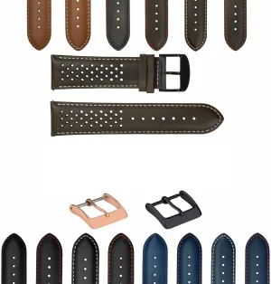 Drive Easy Release Ewatchparts synonym secret house mercy 18-19-20-21-22-23-24mm Perforated Leather Watch Band Strap Compatible with Citizen Eco 