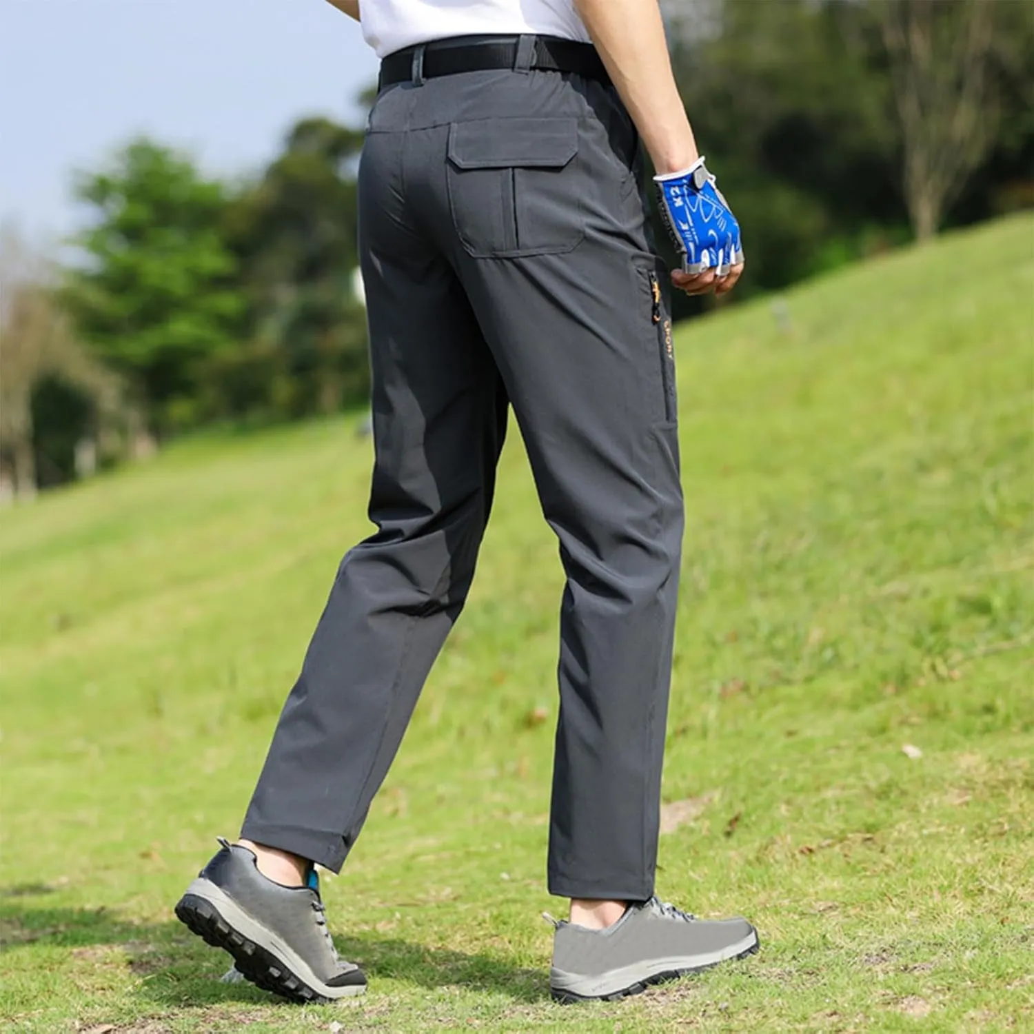 Dry Travel Fishing Workout Outdoor Pant Stretch Active Hiking Pants Men with Belt 5 Pockets Waterproof Lightweight vertically Quick 