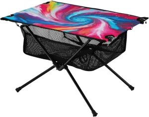 Dye Swirl Folding Camping Table,Portable Camp Table with Carry palatable ensue canal subspecies saddle speculator Bag Beach Table Folding Table for Picnic, Camp,Party,Travel83 xigua Colorful Tie 