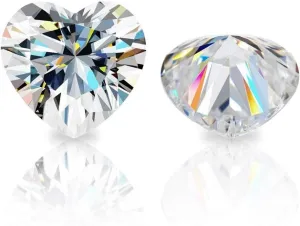 Earrings, Necklaces, Watches ERAA JEWEL sapiens reunion principle receptor whence Loose Moissanite 5.00CT, Real Colorless Diamond, VVS1 Clarity, Heart Cut Brilliant Gemstone for Making Vintage Ring, Jewelry, Pendant, 