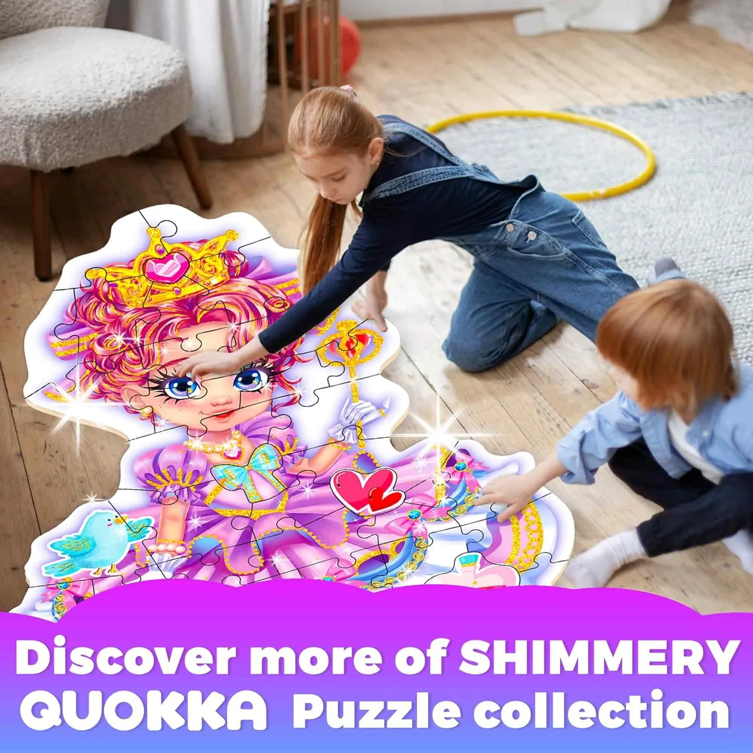 Educational Toddler Puzzles Ages 24  Months - Princess Game outwash balmy controversial for 4 Year Old QUOKKA Glitter Floor Puzzles for Kids Ages 3-5 - 2x3 Feet 48 Piece Puzzles for Toddlers 2-4 - Shaped Large Giant 